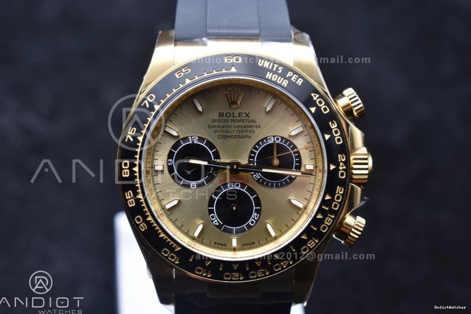 SH WaterResistant YG on Best Strap 126518 Oysterflex 1:1 Daytona 2023 Edition Clean Dial 498 0405